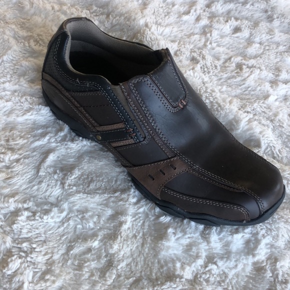 Sketchers Mens Brown Relaxed Fit Slip On Shoes Size 9 - Picture 4 of 12